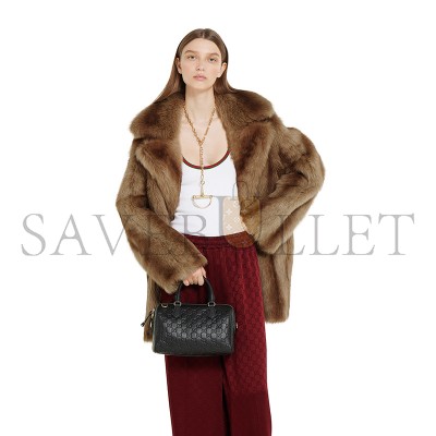GUCCI GG EMBLEM MEDIUM BOSTON BAG 848886 (25*16*14cm)